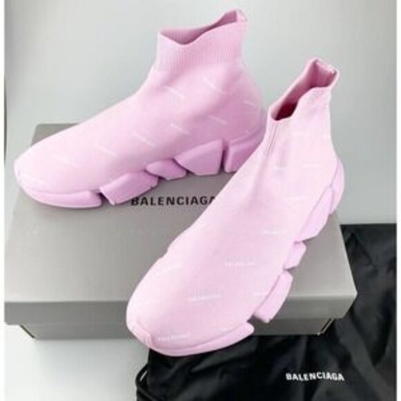NIB Authentic Balenciaga Women's Sneakers In Pink - Picture 1 of 10
